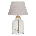 Stona lampa AYD 1xE27/40W/230V krem/prozirna