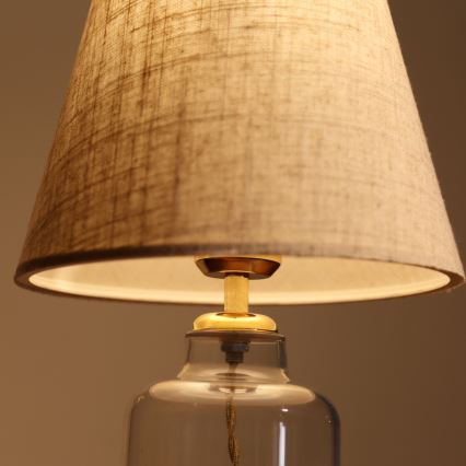 Stona lampa AYD 1xE27/40W/230V krem/prozirna