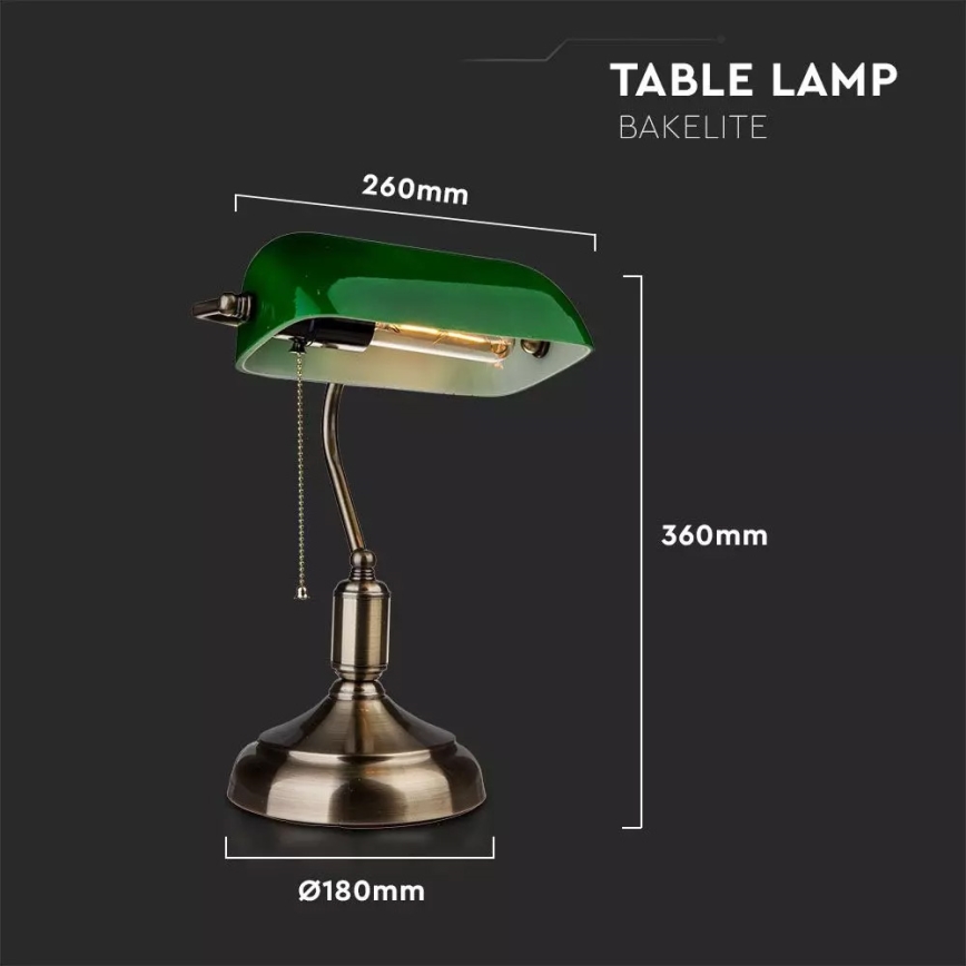 Stona lampa BANKER 1xE27/60W/230V