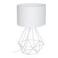 Stona lampa BASKET 1xE27/60W/230V bela