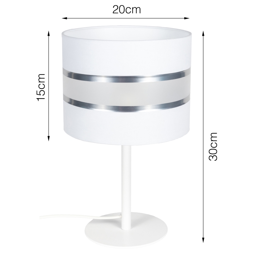 Stona lampa CORAL 1xE27/60W/230V bela
