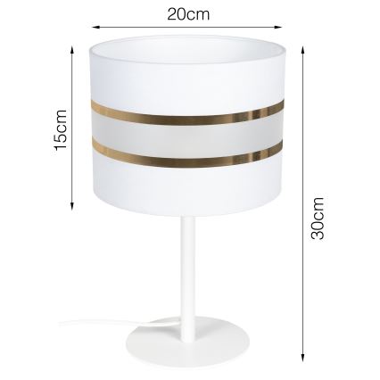 Stona lampa CORAL 1xE27/60W/230V bela