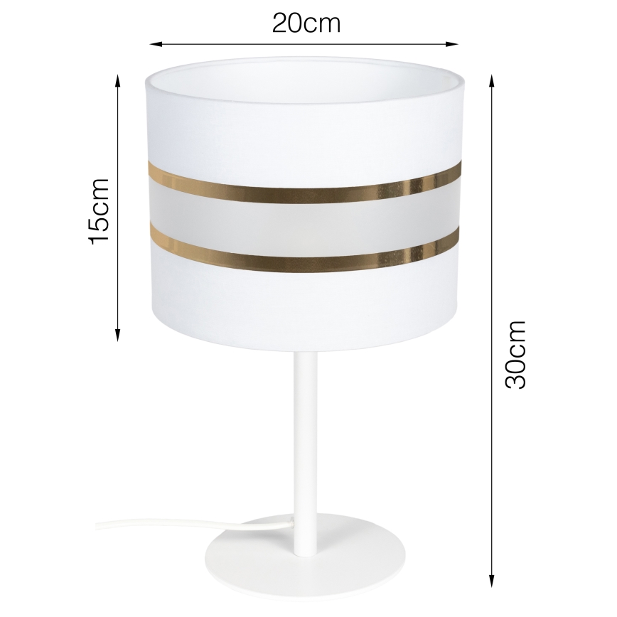 Stona lampa CORAL 1xE27/60W/230V bela