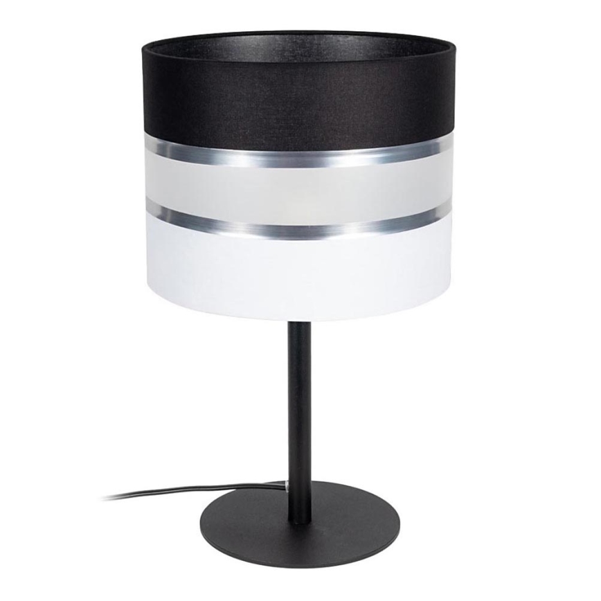 Stona lampa CORAL 1xE27/60W/230V crna/bela