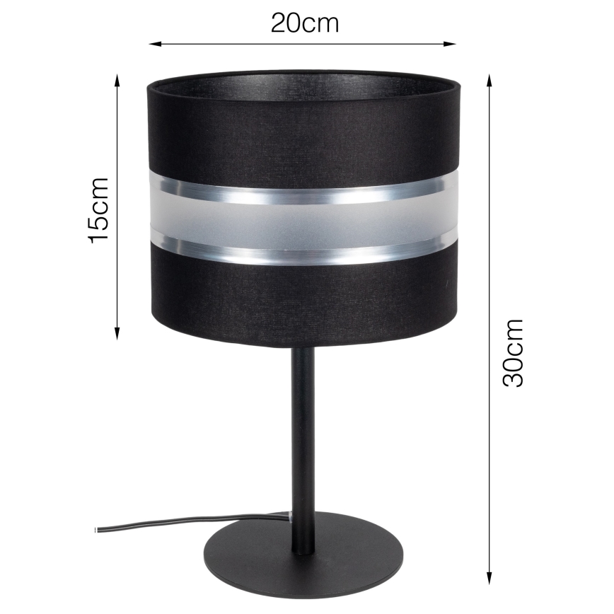 Stona lampa CORAL 1xE27/60W/230V crna