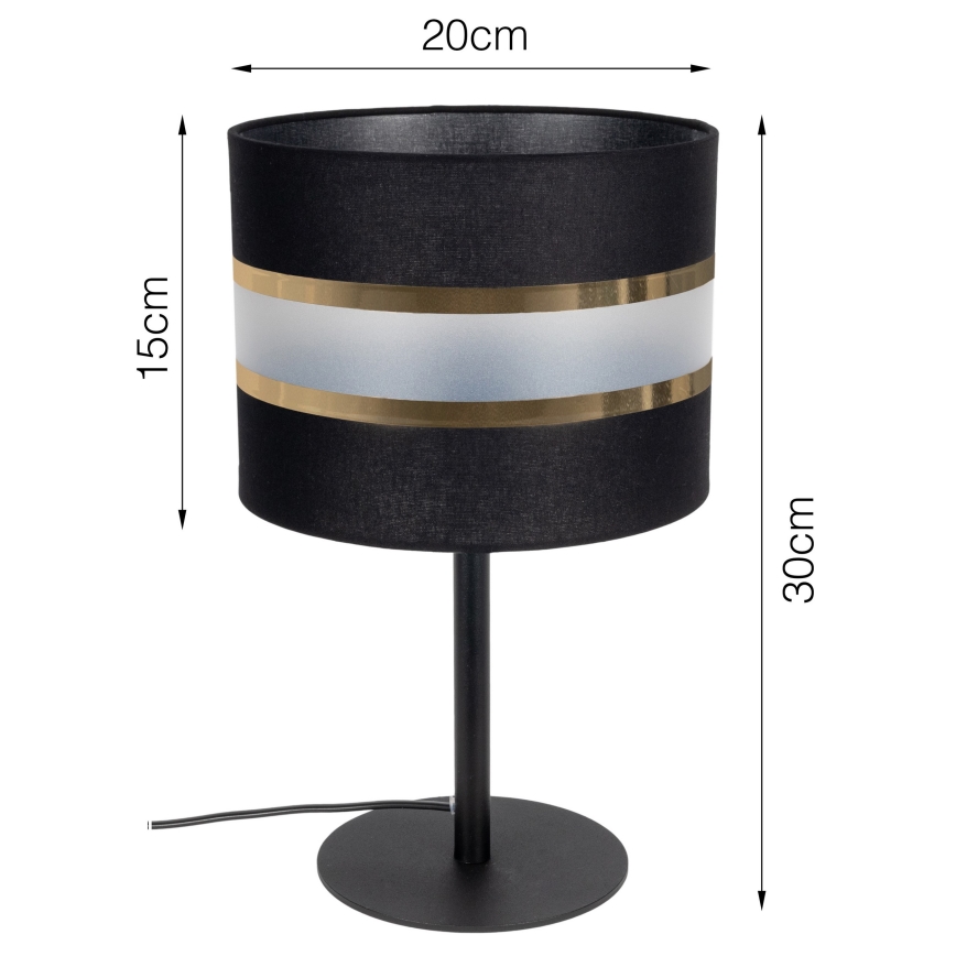 Stona lampa CORAL 1xE27/60W/230V crna