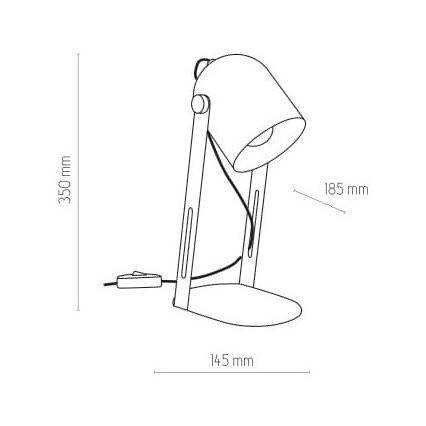 Stona lampa DAVIS 1xE27/60W/230V siva