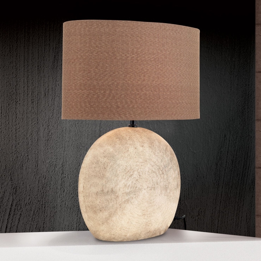 Stona lampa ETHNO 1xE27/60W/230V keramika braon/bež