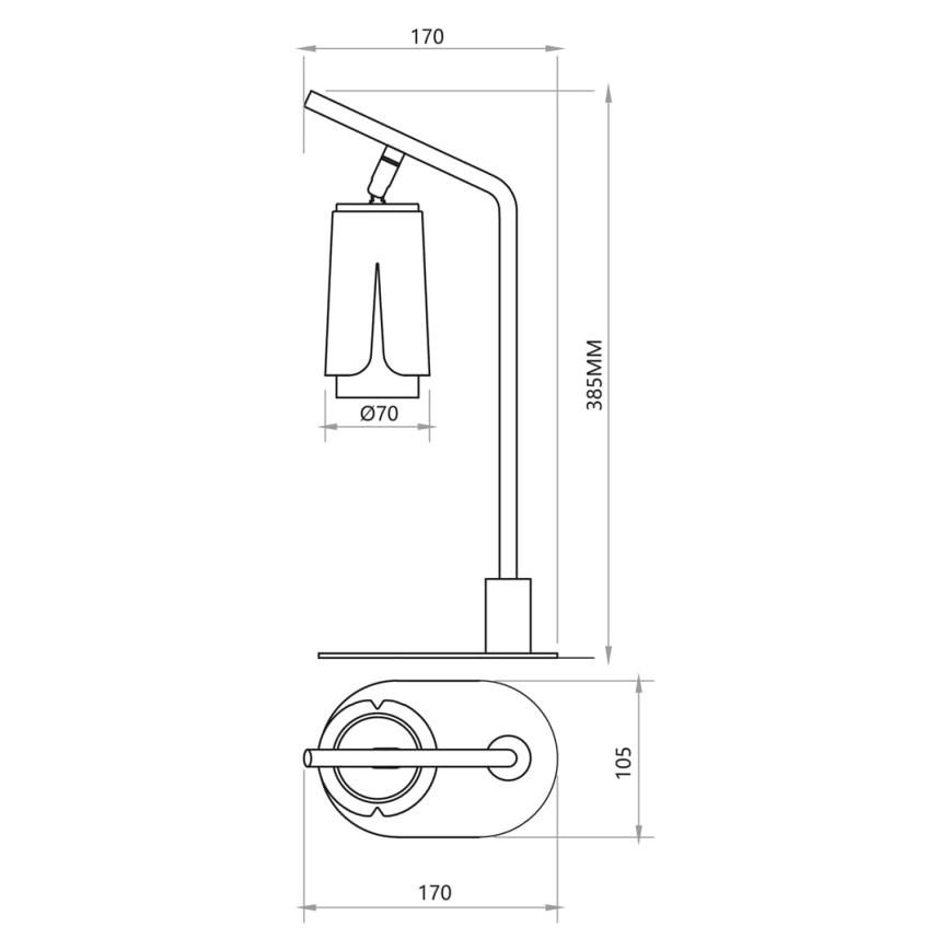 Stona lampa FLOWER 1xGU10/8W/230V crna