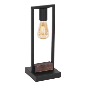 Stona lampa HARD 1xE27/11W/230V drvo/crno