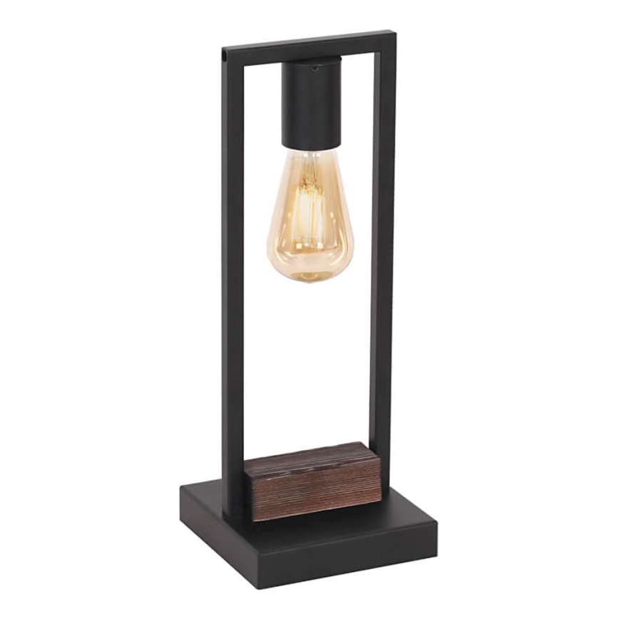 Stona lampa HARD 1xE27/11W/230V drvo/crno