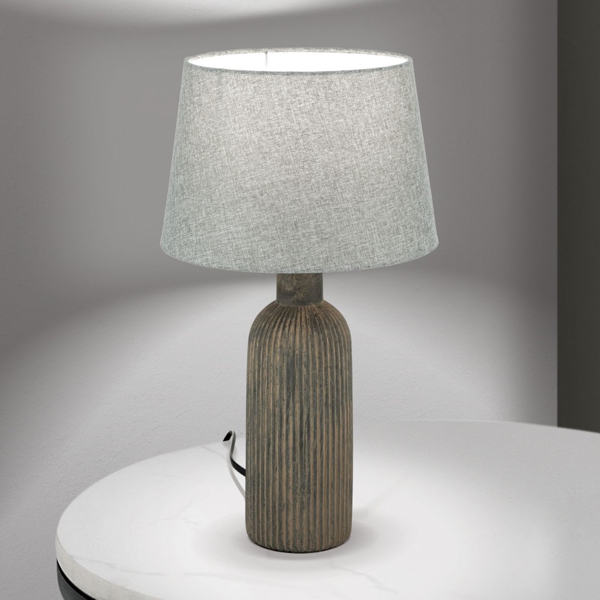 Stona lampa ORCHID 1xE27/40W/230V keramika braon/sivo