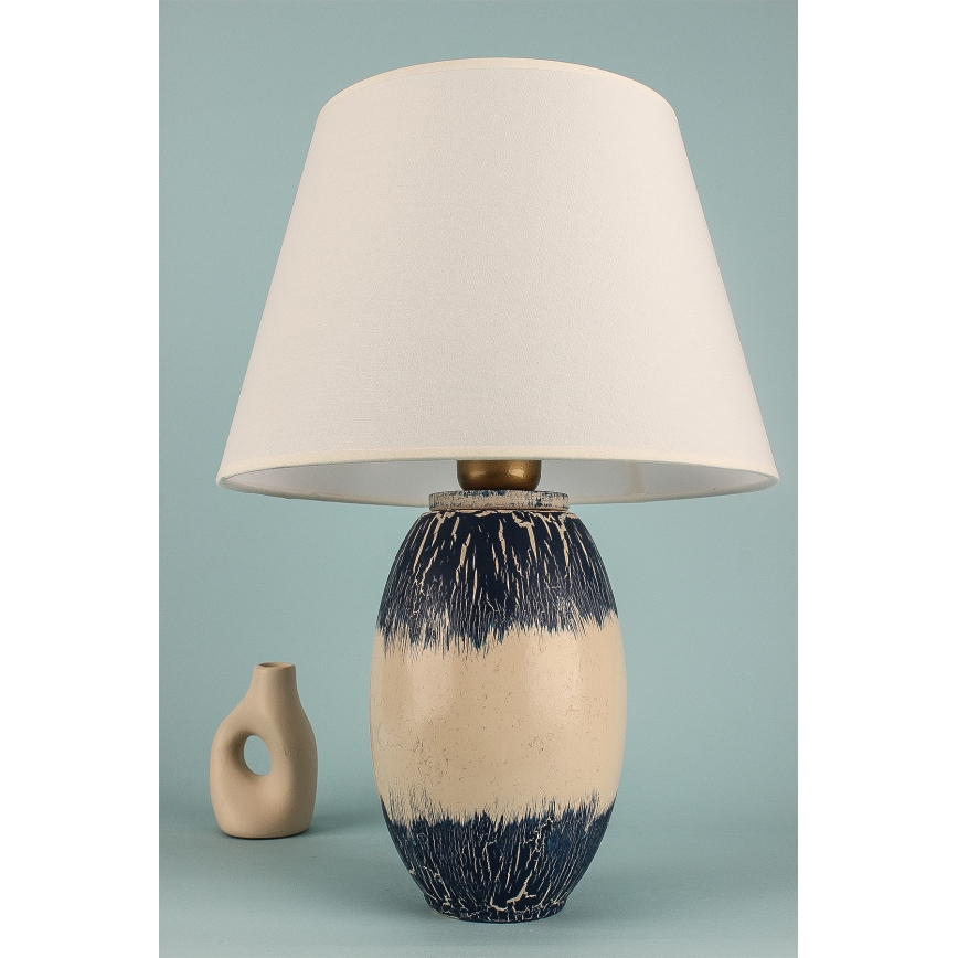 Stona lampa RAMZES 1xE27/40W/230V bež/plava