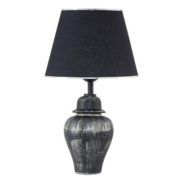 Stona lampa RAMZES 1xE27/40W/230V crna/srebrna