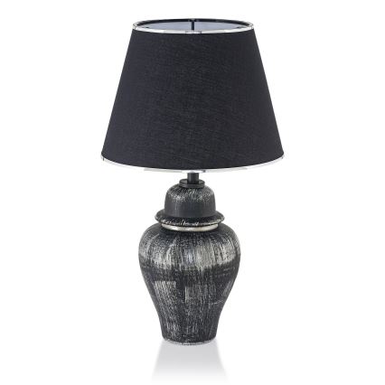 Stona lampa RAMZES 1xE27/40W/230V crna/srebrna