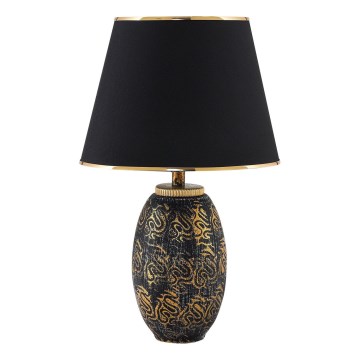 Stona lampa RAMZES 1xE27/40W/230V crna/zlatna