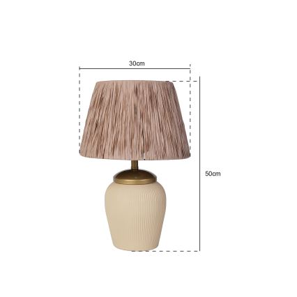 Stona lampa RAMZES 1xE27/40W/230V krem/braon