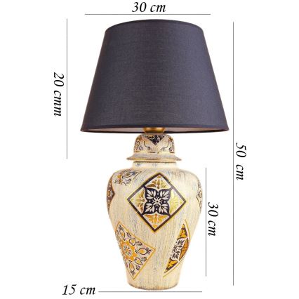 Stona lampa RAMZES 1xE27/40W/230V plava/bež