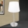 Stona lampa sa USB portom LUDWIG 1xE27/40W/230V 50 cm bela/mat krom