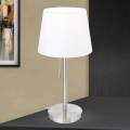 Stona lampa sa USB portom LUDWIG 1xE27/40W/230V 50 cm bela/matni hrom