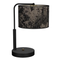 Stona lampa SATINO 1xE27/60W/230V crna/zlatna