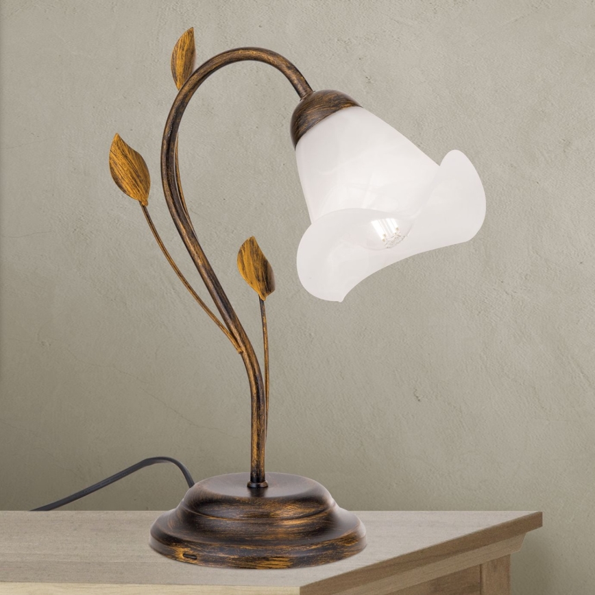 Stona lampa SISI 1xE14/40W/230V bronzana/patina