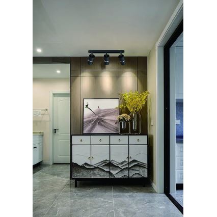 Stropna spot svetiljka BAMBOO 3xGU10/10W/230V crna