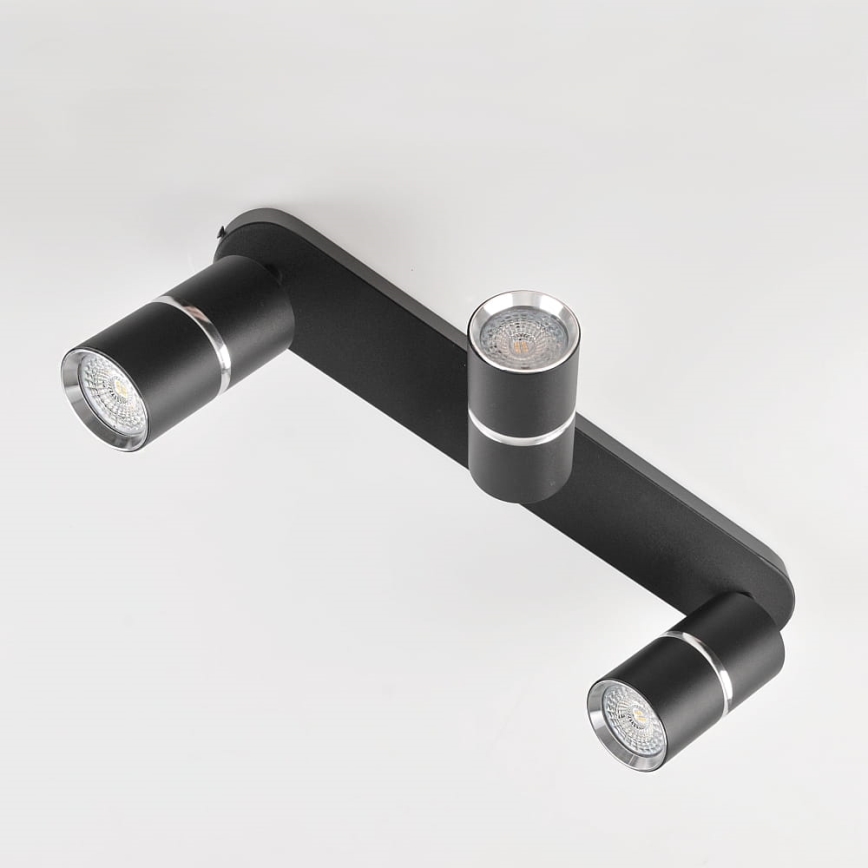 Stropna spot svetiljka BAMBOO 3xGU10/10W/230V crna