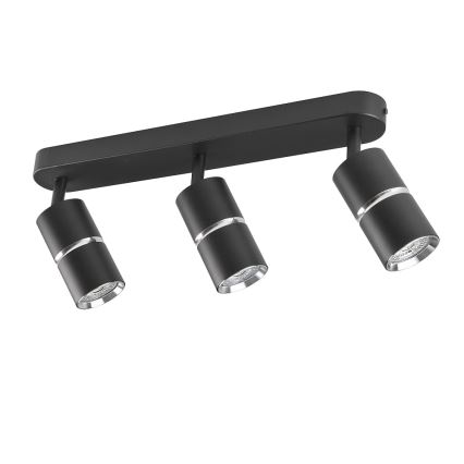 Stropna spot svetiljka BAMBOO 3xGU10/10W/230V crna