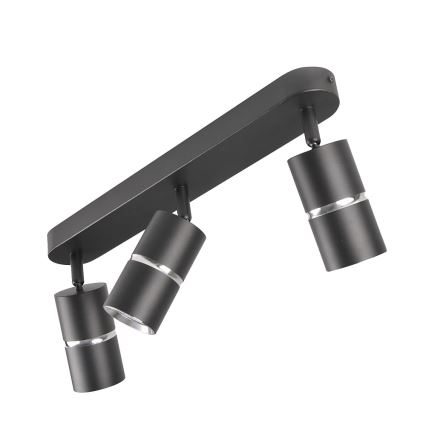 Stropna spot svetiljka BAMBOO 3xGU10/10W/230V crna