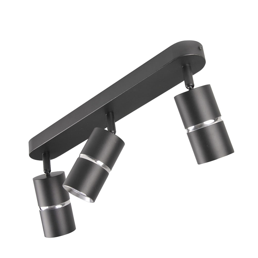 Stropna spot svetiljka BAMBOO 3xGU10/10W/230V crna