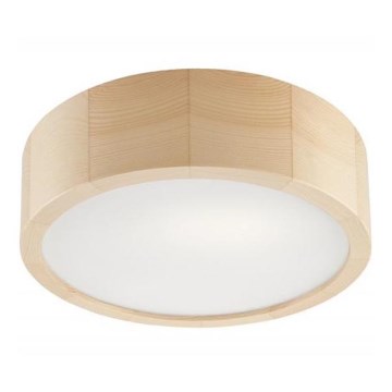 Stropna svetiljka NATURAL 1xE27/60W/230V, prečnik 27 cm, od borovine