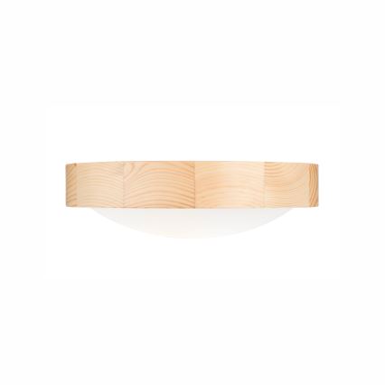 Stropna svetiljka NATURAL SLIM 1xE27/60W/230V prečnik 27 cm borovina