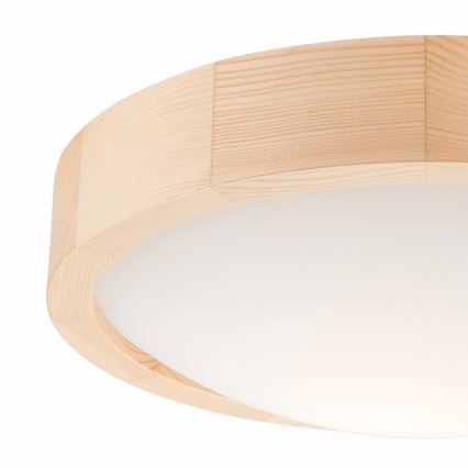 Stropna svetiljka NATURAL SLIM 1xE27/60W/230V prečnik 27 cm borovina