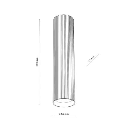 Stropna svetiljka TUNE L 1xGU10/10W/230V 24 cm bela