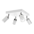 Stropni spot RENO 4xGU10/8W/230V beli/sjajni hrom