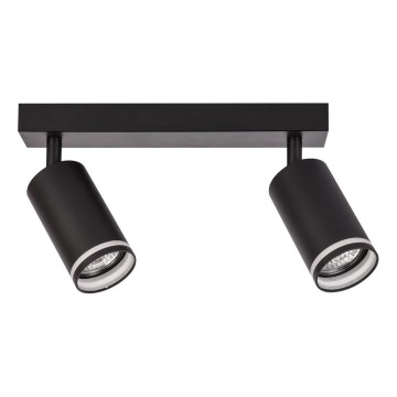 Stropno spot svetlo PIPE 2xGU10/10W/230V crna