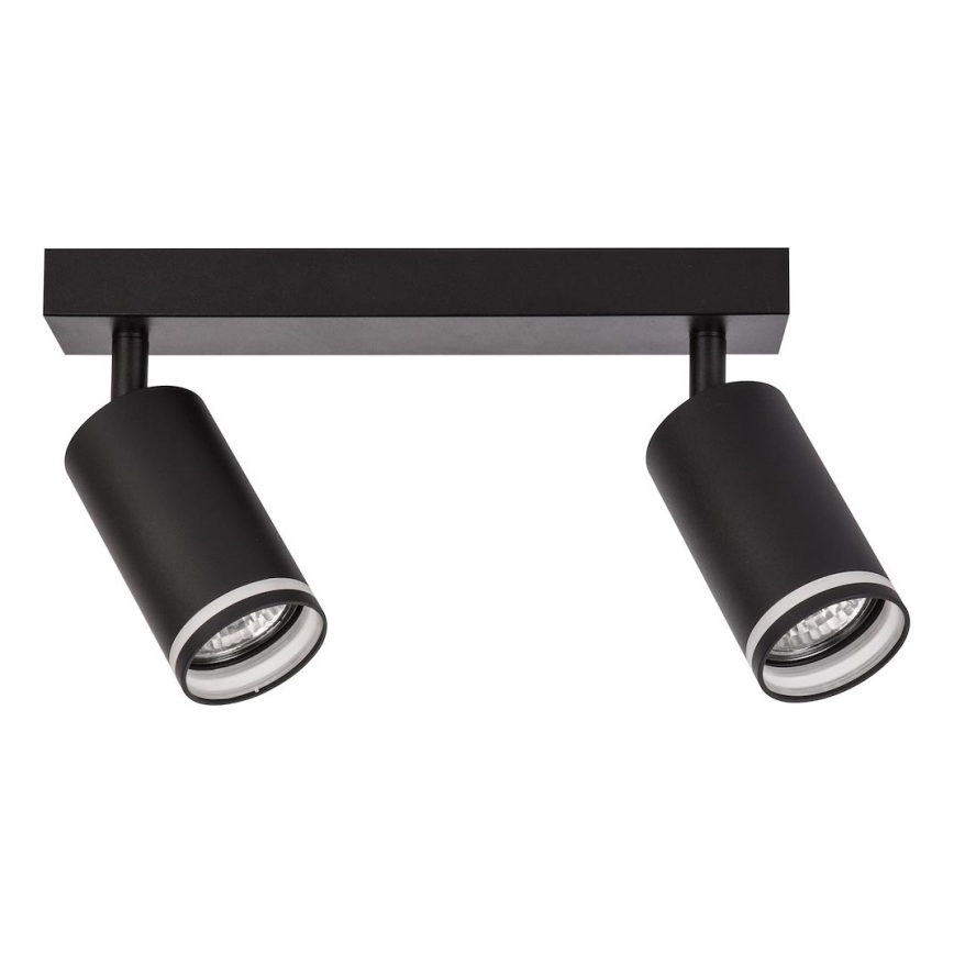 Stropno spot svetlo PIPE 2xGU10/10W/230V crna