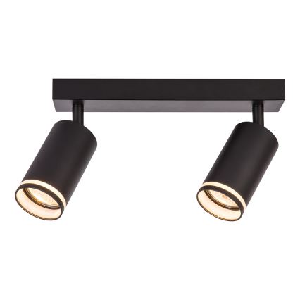 Stropno spot svetlo PIPE 2xGU10/10W/230V crna