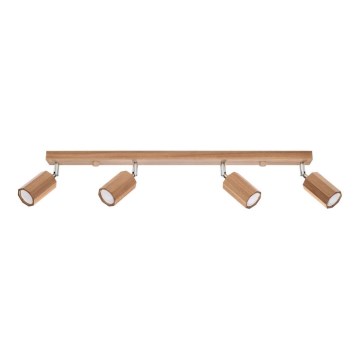 Stropno spot svetlo ZEKE 4xGU10/40W/230V hrast