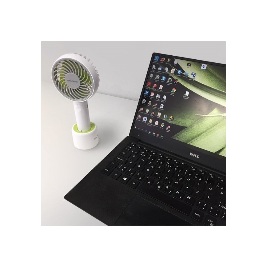 Stylies - Punjivi ručni ventilator LACERTA 4W/5V 2500 mAh beli