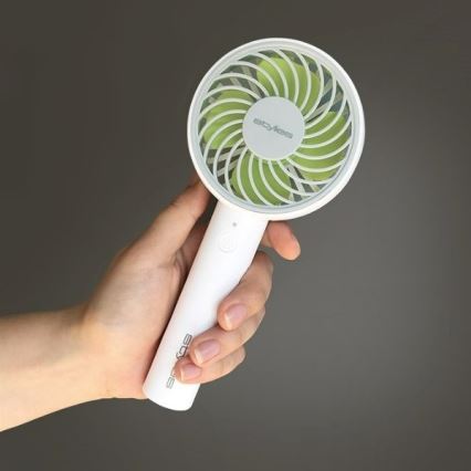 Stylies - Punjivi ručni ventilator LACERTA 4W/5V 2500 mAh beli