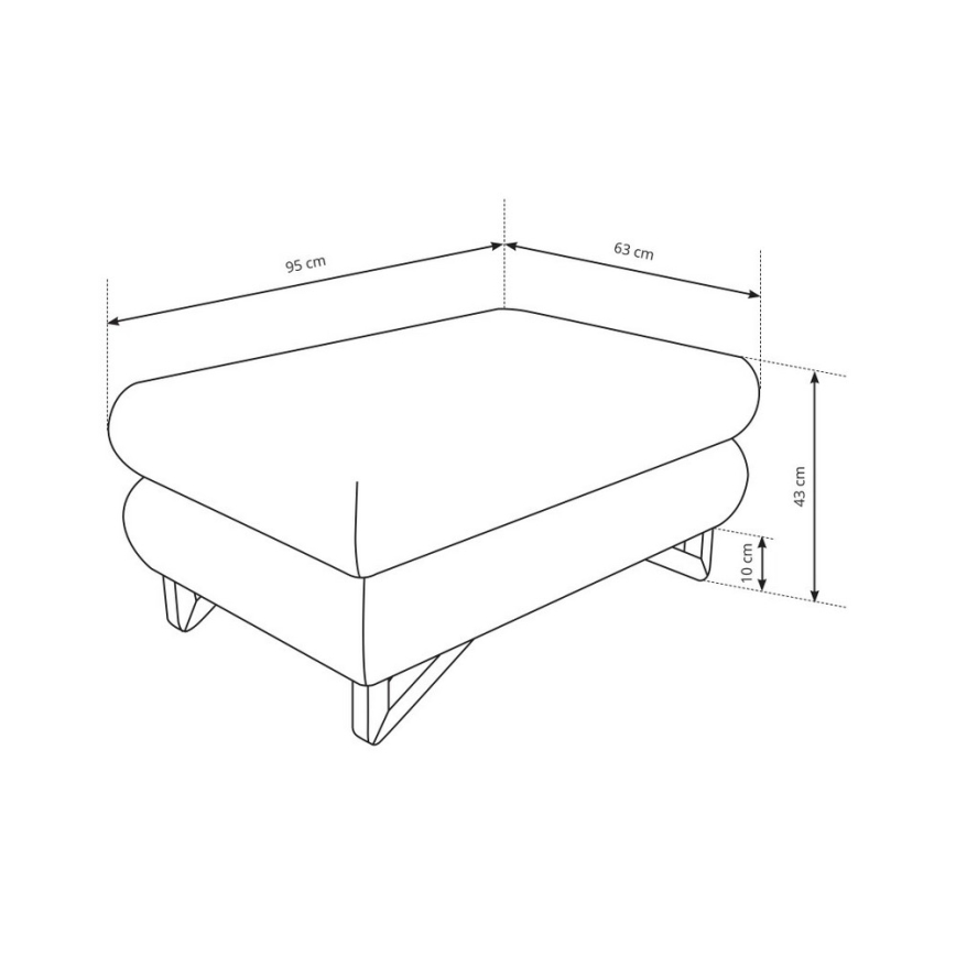 Tabure AVESTA 63x95 cm, plave boje