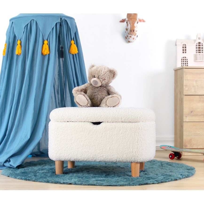 Tabure PIXI 37x61 cm bela