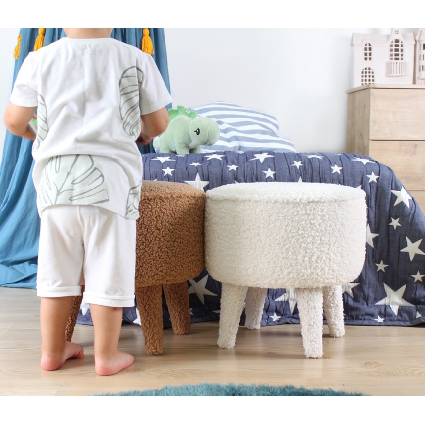 Tabure PIXI, prečnik 38 cm, beo