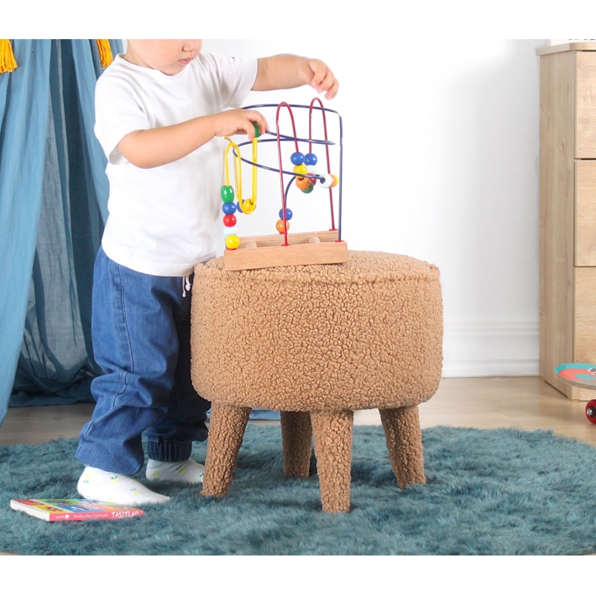 Tabure PIXI, prečnik 38 cm, braon