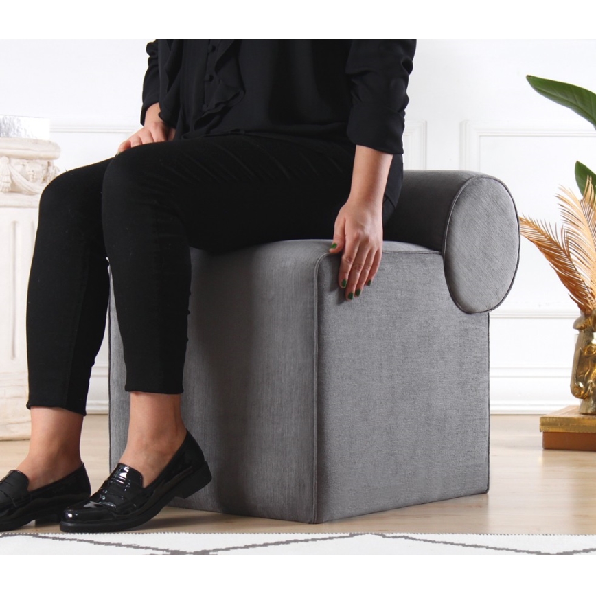 Tabure TIKI 47x45 cm sivi