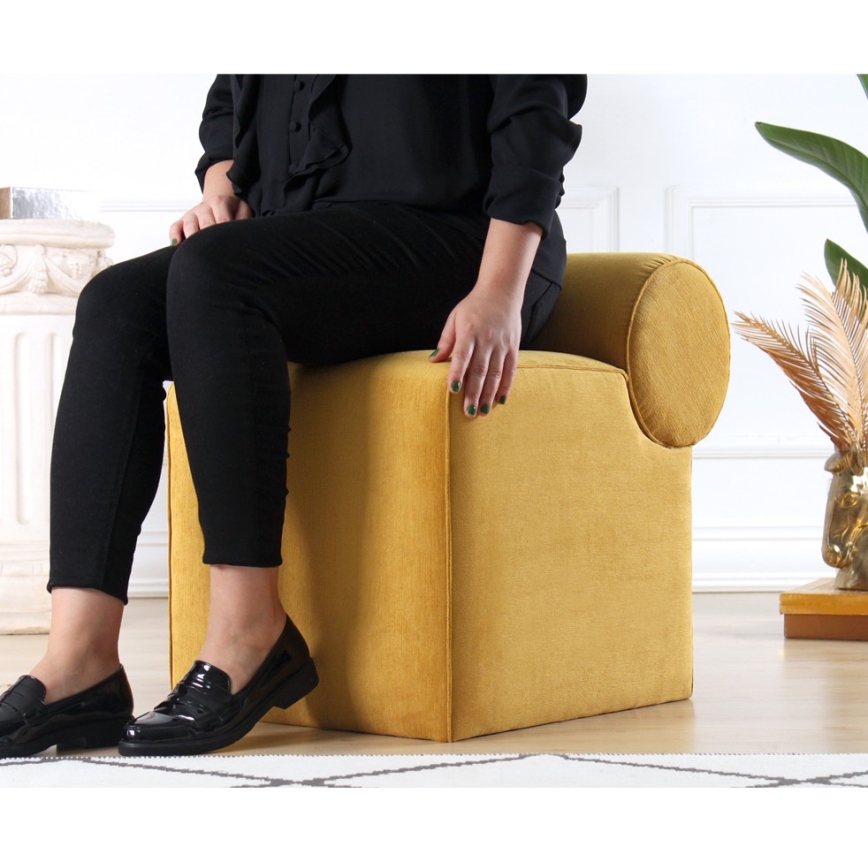 Tabure TIKI 47x45 cm žuta