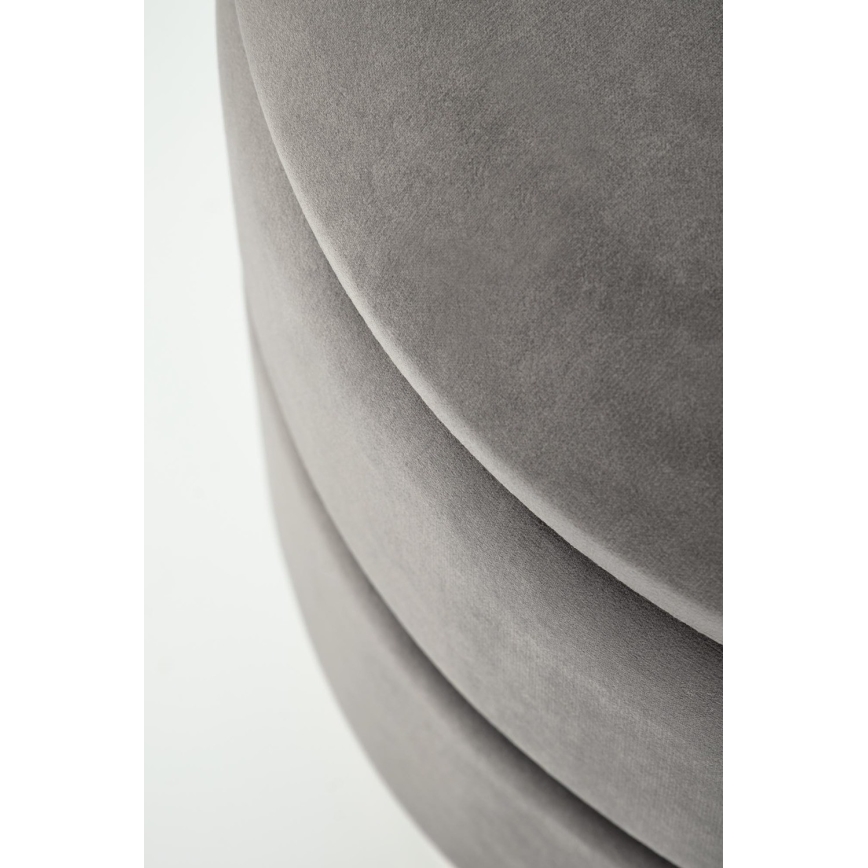 Taburet MINTY, prečnik 37 cm, siva/zlatna