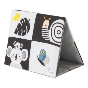 Taf Toys - Crna dečija tekstilna knjiga sa ogledalom